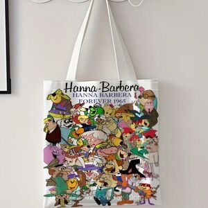 New Hannah Barbera Tote Book Bag Cartoons Yogi Bear Huckleberry Hound Anime